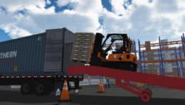 Unloading Container Yard-Forklift