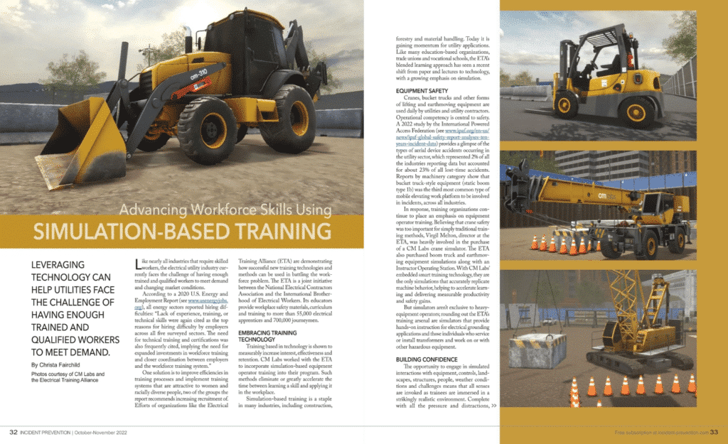 Incident prevention magazine article -Advancing workforce skills using simulation-based training