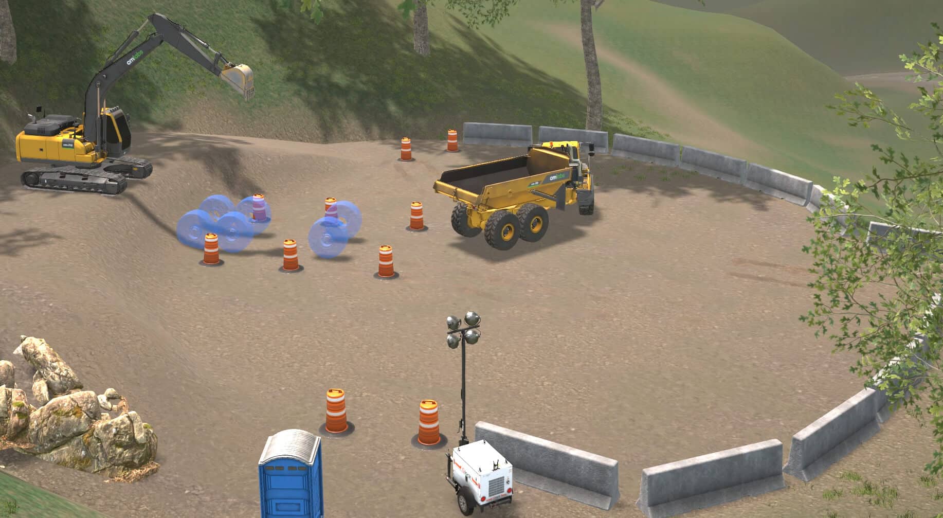 Articulated Dump Truck Simulator Training Pack Exercise - back loading