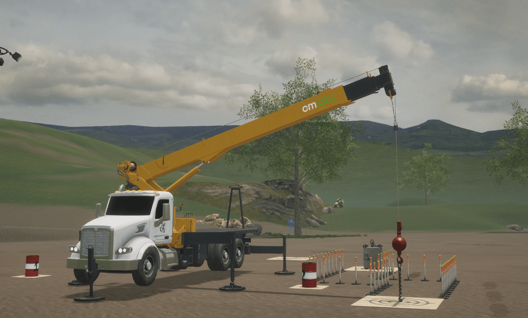Boom Truck Simulator Training Pack - Certification exercise front view