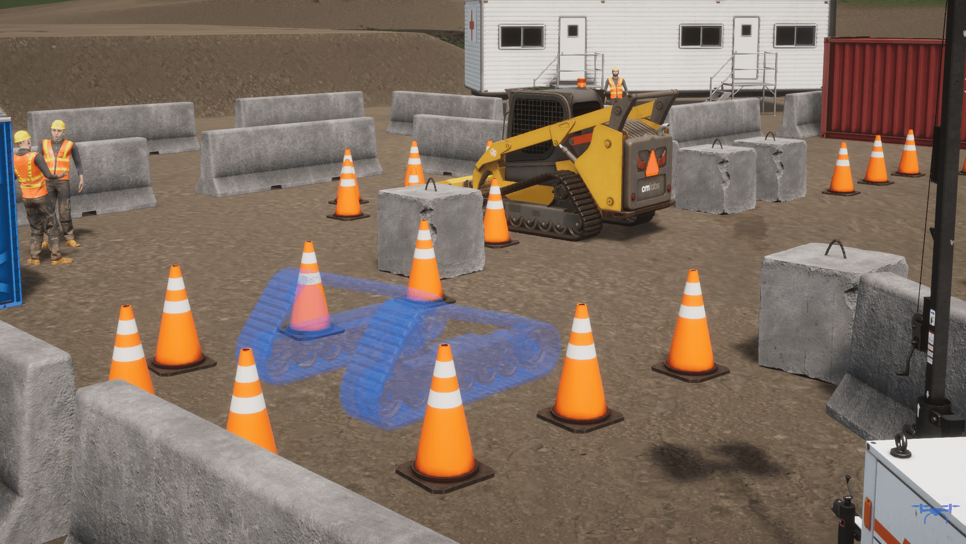 Compact Track Loader Simulator Training Pack - 3 point turn exercise