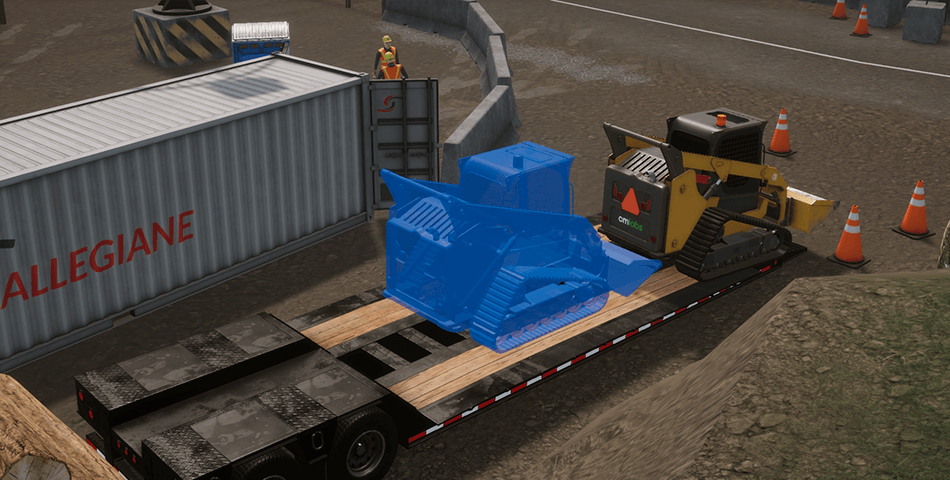 Compact Track Loader Simulator Training Pack - Backing into trailer