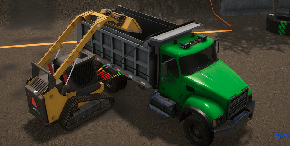 Compact Track Loader Simulator Training Pack - Truck Loading Close Up