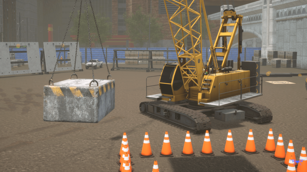 Crawler Crane Simulator Training Pack - Lifting Exercise in action