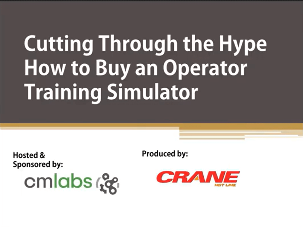 Cutting through the hype - how to buy a construction training simulator webinar