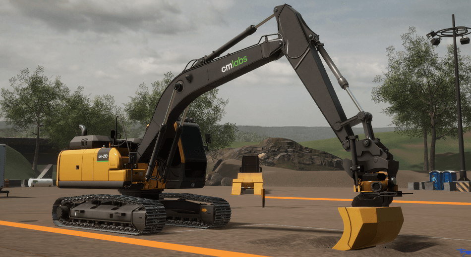 Tracked Excavator Simulator Training Pack with Tiltrotator Attachment