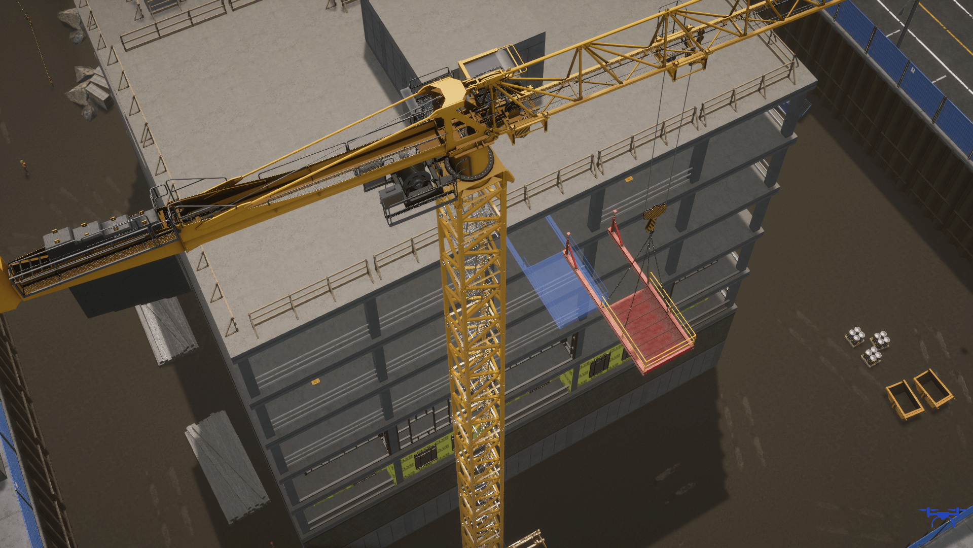 Flat-top tower crane simulator training pack – Pacing Ramp exercise