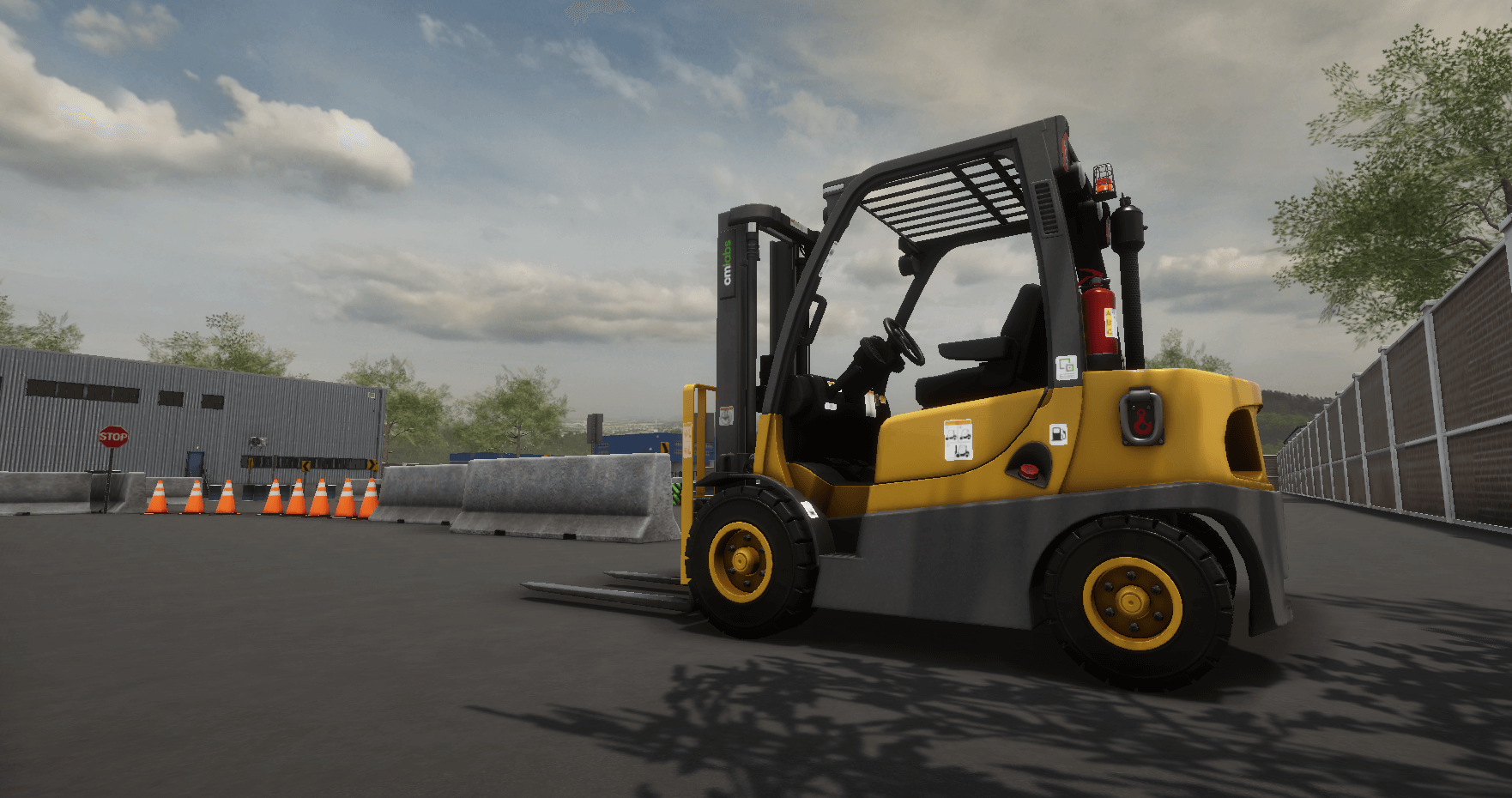 Forklift simulator training pack - Side beauty view