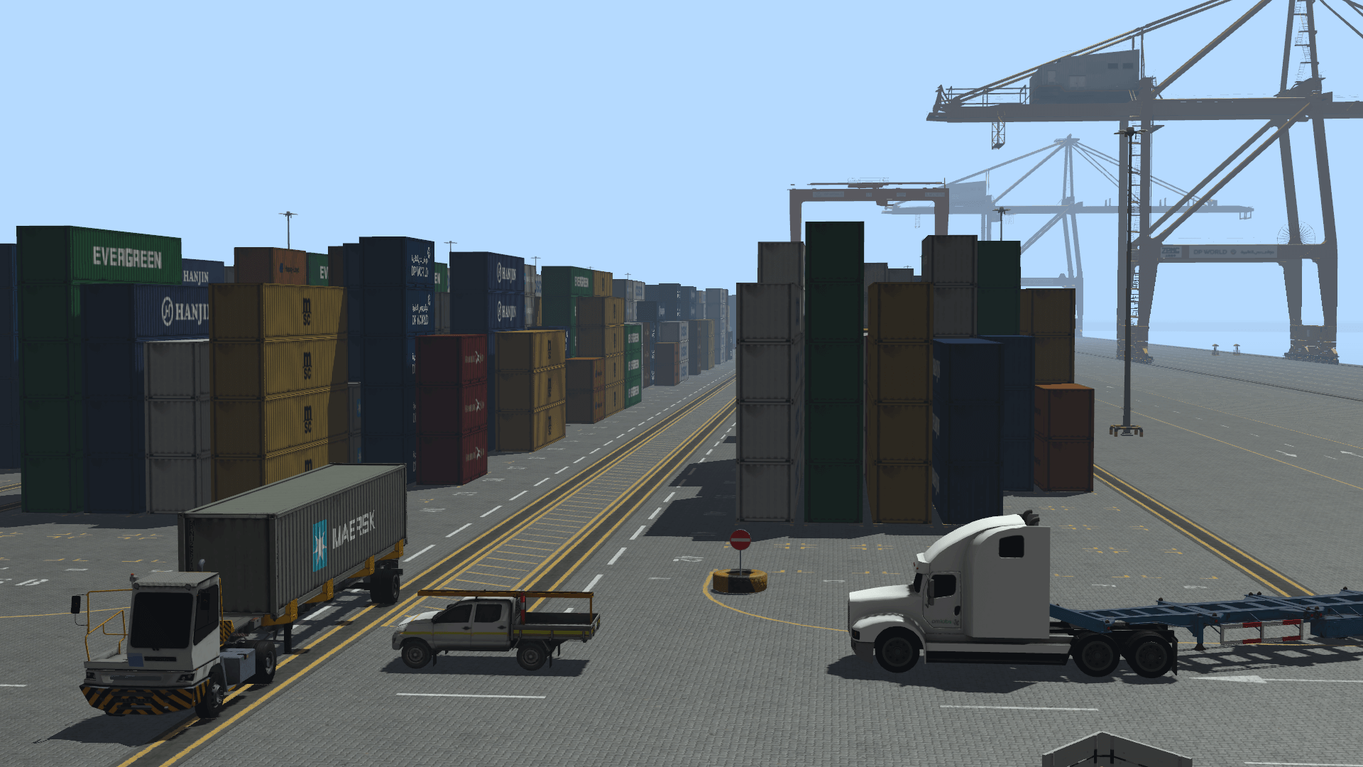Internal Transfer Vehicle Simulator Training Pack moving around the port
