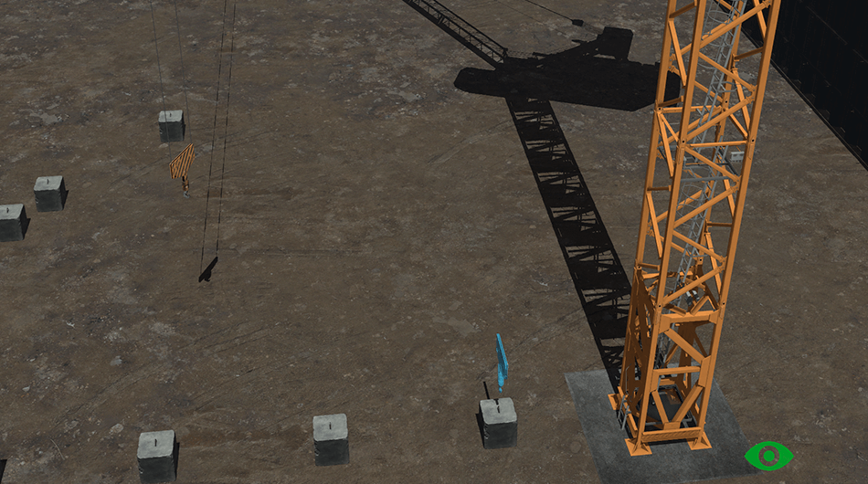 Luffing tower crane simulator training pack - Exercise
