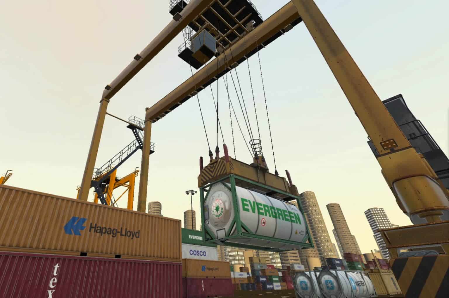 Rubber-Tyred Gantry Crane Simulator Training Pack – Lifting a load Exercise