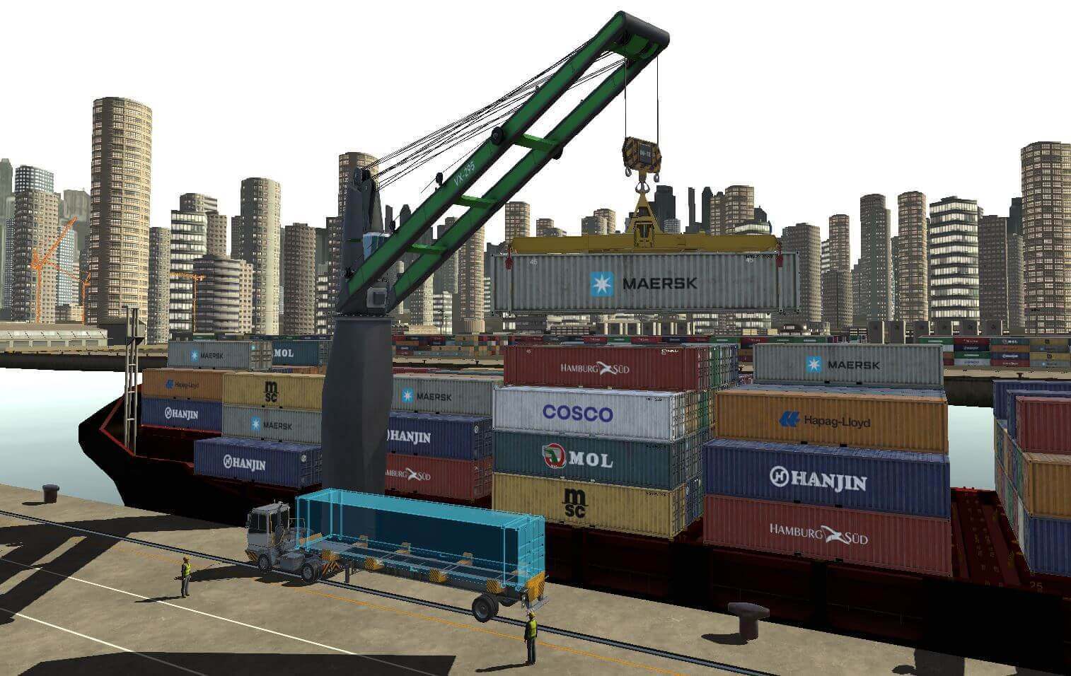 Ship Pedestal Crane Simulator Training Pack - Unloading Container