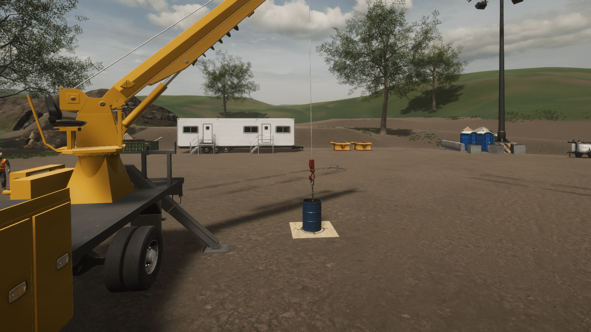 Digger Derrick Simulator Training Pack – Chain in Barrel Exercise