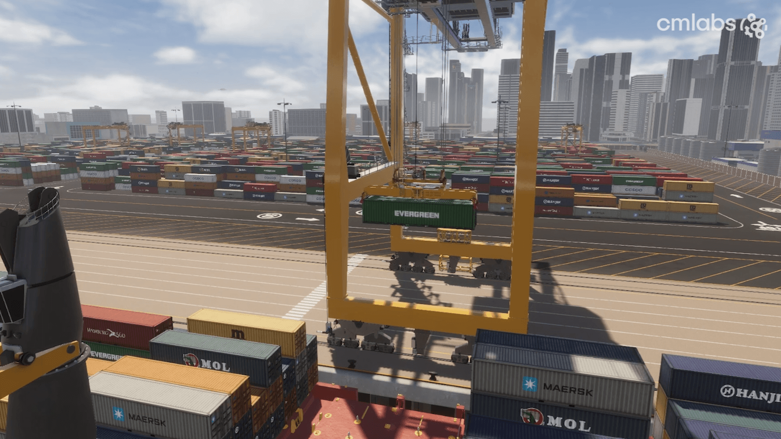 Ship-to-Shore STS Crane Simulator Training Pack - Lifting container