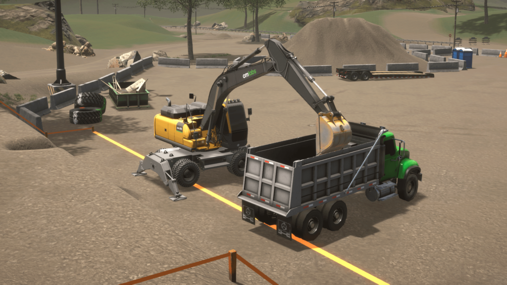 Wheeled Excavator Simulator Training Pack - Truck Loading