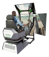 Vortex Advantage Simulator with 5 Screens configuration and operator